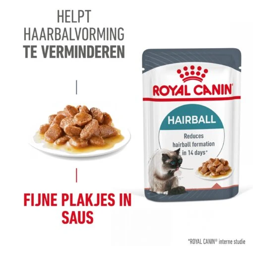 Royal Canin Hairball Care Natvoer In Gravy Kattenvoer 48x85g -Bekende Dieren Product Winkel Royal Canin Hairball Care Gravy Kat NL 01