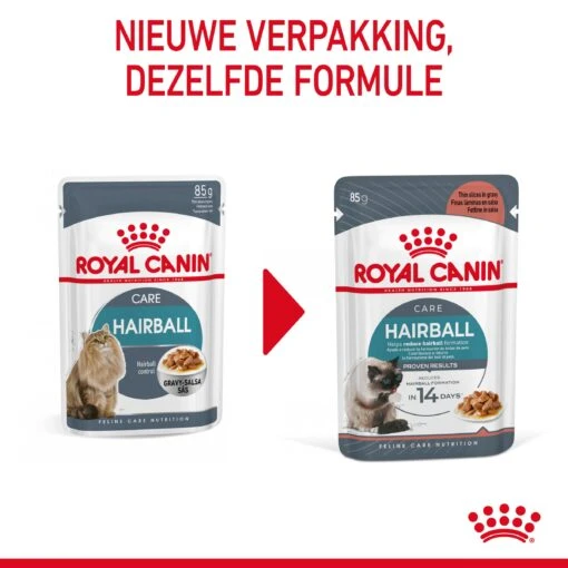 Royal Canin Hairball Care Natvoer In Gravy Kattenvoer 48x85g -Bekende Dieren Product Winkel Royal Canin Hairball Care Gravy Kat NL 05