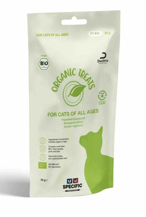 SPECIFIC BIO Organic Treats Voor Katten 8x50g -Bekende Dieren Product Winkel f6a878b6d89d3bc75c05a75603fa6005cdecf05edc67c3535053bae1512e1b5a